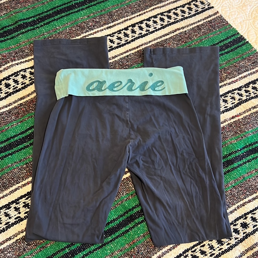 AERIE | Blue 2-Toned Yoga Pants